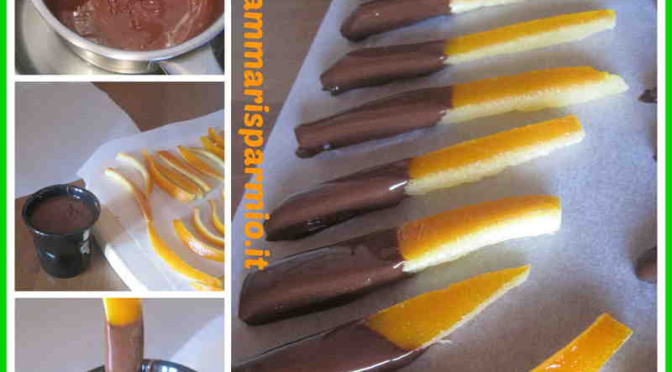 ricetta scorzette d'arancia candite buccia d'arancia ricoperta al cioccolato