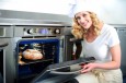 "female Baker With Oven"
